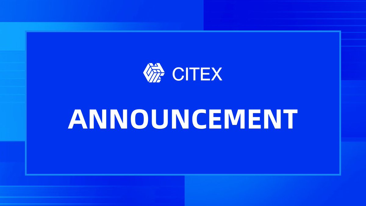 Citexofficial's tweet photo. ☀️ CITEX has completed the system upgrade and has resumed trading now

Thanks for waiting🌹 https://t.co/67gzTl8Vx3