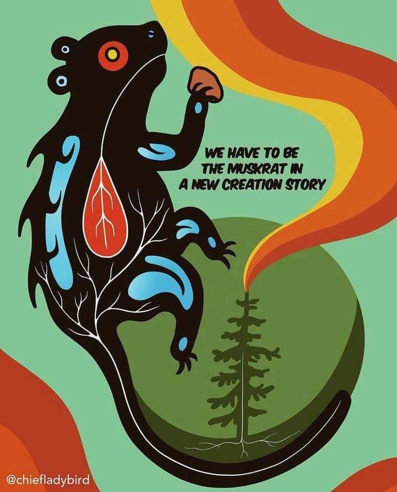 Just saw this on FB related to this topic: "Nothing about us, without us"
“Moving forward with an Indigenous narrative can benefit everyone.”
Art by Chief Lady Bird