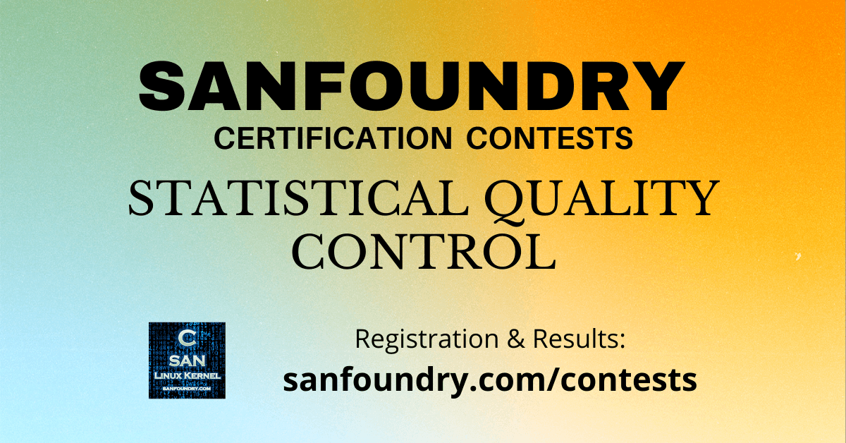 sanfoundry's tweet image. Sanfoundry has launched &quot;Statistical Quality Control Contest&quot; where in we will issue a free &quot;Certificate of Merit&quot; to Top 5 Rankers. If you are interested then kindly register here: rank.sanfoundry.com/statistical-qu… 

#statisticalqualitycontrol #mechanicalengineering #contests