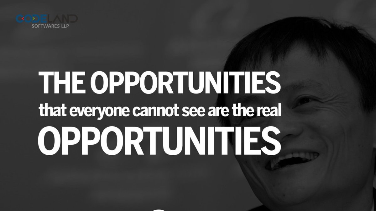 #JackMa #Opporutunities #TuesdayThoughts #TuesdayMorning #TuesdayMotivation #GoodMorning #QuoteOfTheDay