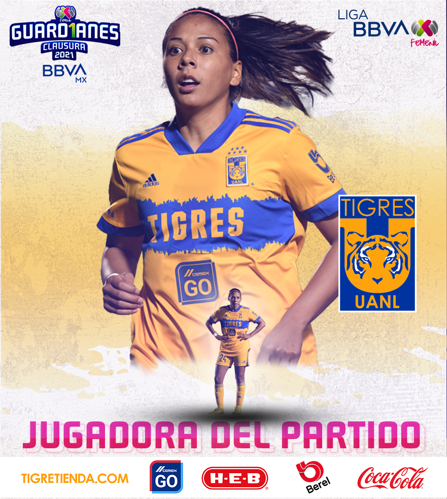 LigaBBVAFemenil's tweet photo. Ustedes la eligieron!

@Maria17_7 mostró descaro y desequilibrio por la banda izquierda. La nueva jugadora de @TigresFemenil 🐅se acopló de inmediato a su nuevo equipo con la intención de conseguir un nuevo campeonato. 

#VamosPorEllas ⚽🎀 https://t.co/4Y2n1o27gp