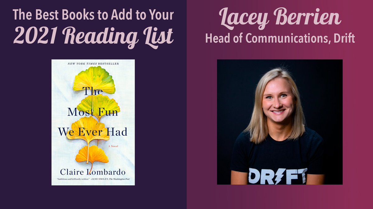 6/ The Most Fun We Ever Had By Claire LombardoIt details 4 decades of a family, their sometimes complicated relationships and love for each other. As daughter of parents who have been married for 40 years, it really resonated with me! @LaceyBerrien