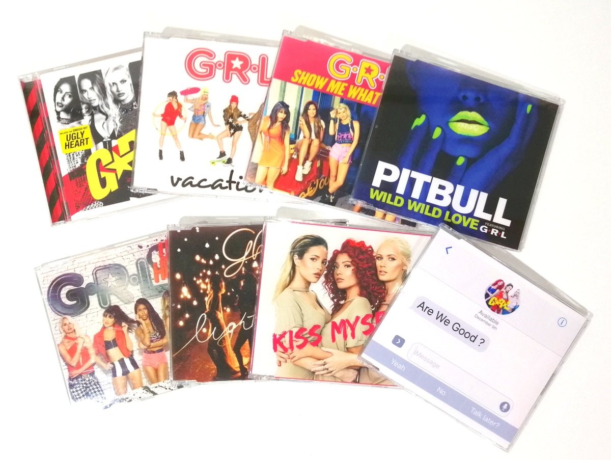 ListenAnyway's tweet photo. My @grl fanmade physical singles, and their officially released ep

@CaptainLBennett @emmalynestrada @NatashaTSlayton @GRLSimone @JazzyMejiaOnly @mz 

#grl #grlnation #wildwildlove #uglyheart #donttalkaboutlove #grlreunion https://t.co/HqYSEnZiDc