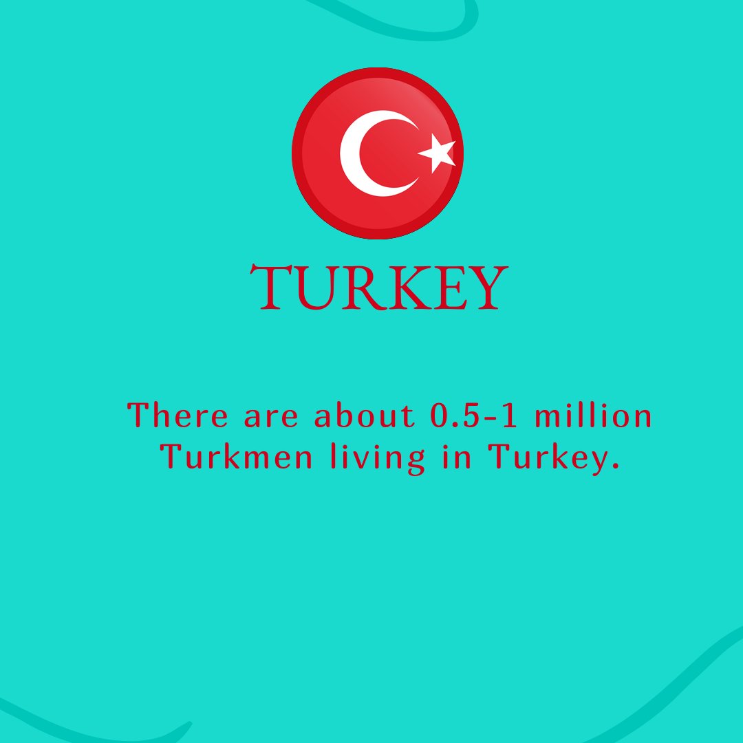 TurkmenFACTS's tweet photo. In Iraq (about 1.2-3 million, in Syria (about 1-3 million, in Russia (about 37 thousand), In Tajikistan (about 25 thousand), in Pakistan (about 60 thousand) .Turkmens also live in Ukraine, Belarus, Kazakhstan, Kyrgyzstan, but there they do not form compact settlements. https://t.co/rRH0kJojyB