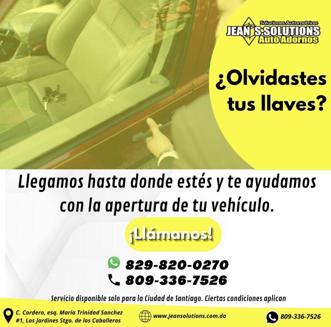 JeanSolution's tweet image. Olvidaste las llaves de tu vehículo? Eso no es problema, Llamanos