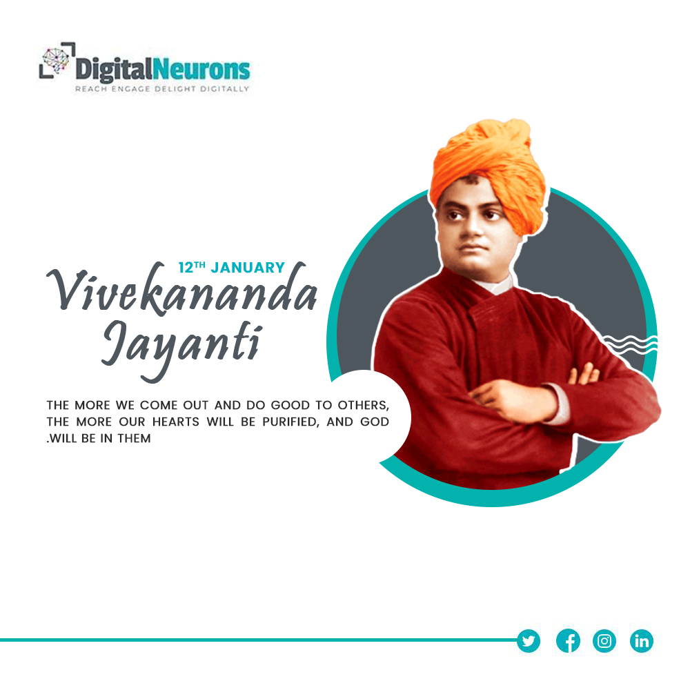 digital_neurons's tweet photo. "You cannot believe in God until you believe in yourself." National Youth Day is celebrated on 12th January every year to honor the birthday of Swami Vivekananda.
#NationalYouthDay2021 #SwamiVivekananda #12thjanuary #digitalneurons #kolkata https://t.co/TUEzvQR2X8