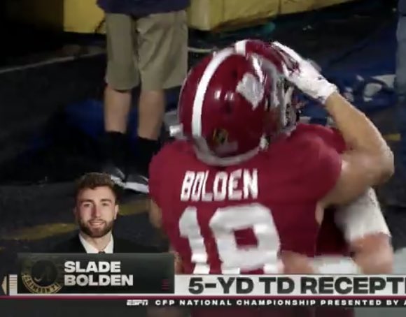 barstoolsports's tweet photo. Slade Bolden should be at the Sigma Chi house right now not catching TDs in the Natty. https://t.co/WTVZDvzEUS