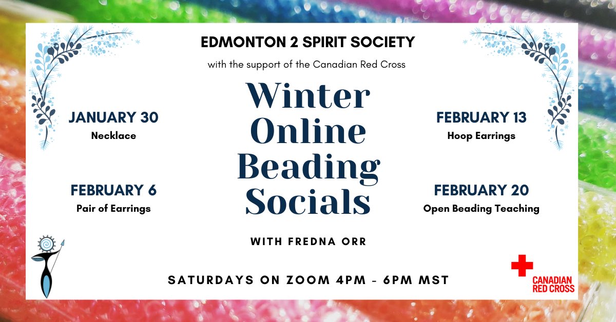 Please join E2S in our Winter Beading Socials - Online beginning Jan 30 @ 4pm.
For more info and to sign up you can go here: forms.gle/Peodbmi4LZBqdx… #indigenous #beading #crafting #socials