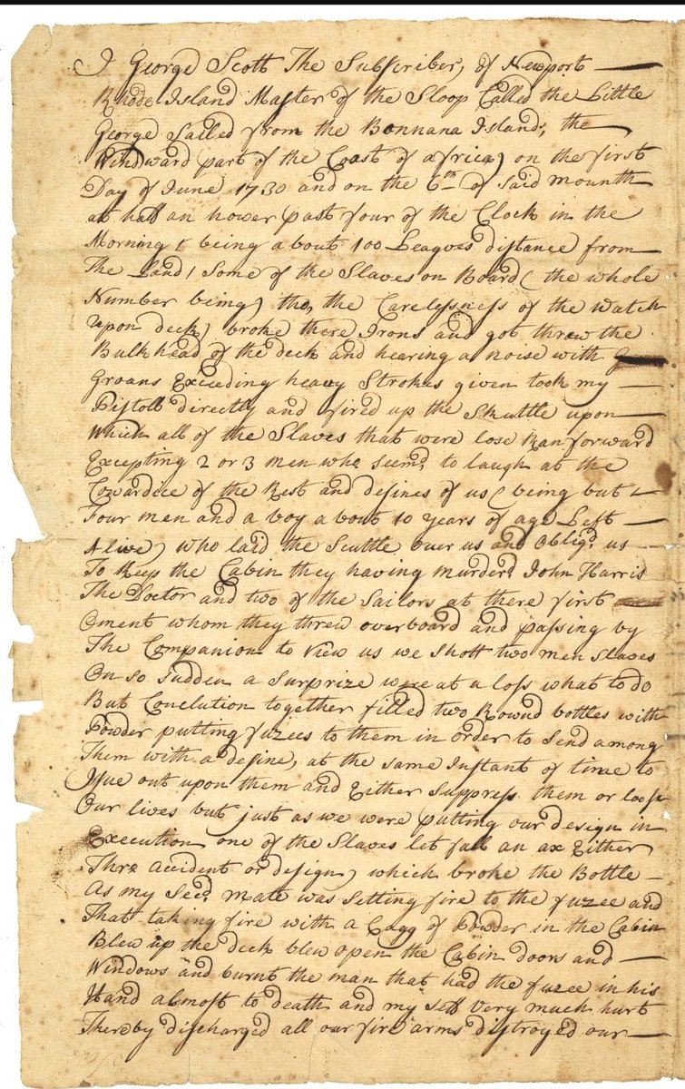 Here is Captain George Scott's written testimony of the mutiny
