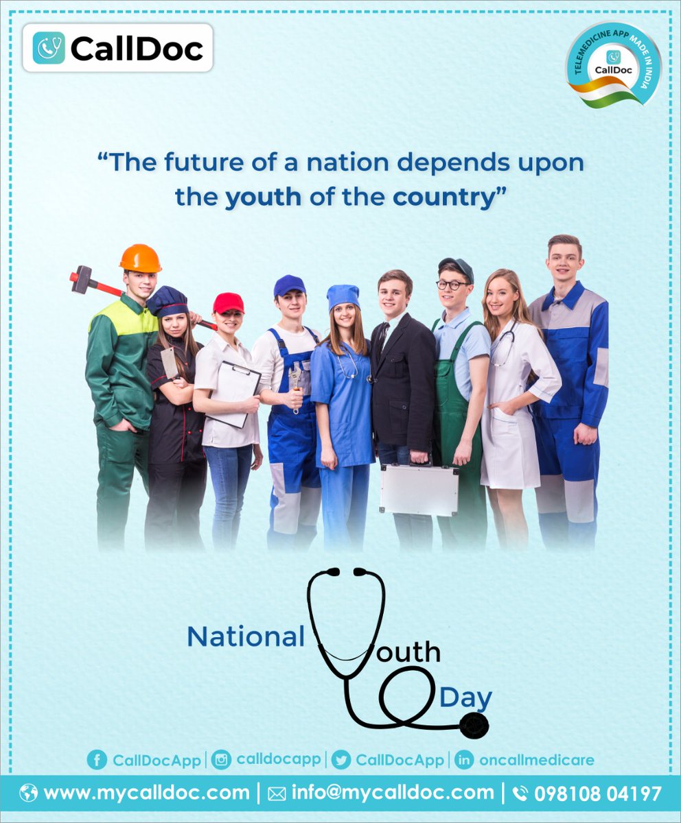 CallDocApp's tweet image. Today, #CallDoc pays tributes #SwamiVivekananda, on his birth anniversary. His inspirational teachings will continue shaping the minds of generations to come. 
This #NationalYouthDay, let us pledge to #empoweryouth &amp;amp; help them build a better tomorrow.
@LtGovDelhi @mygovindia