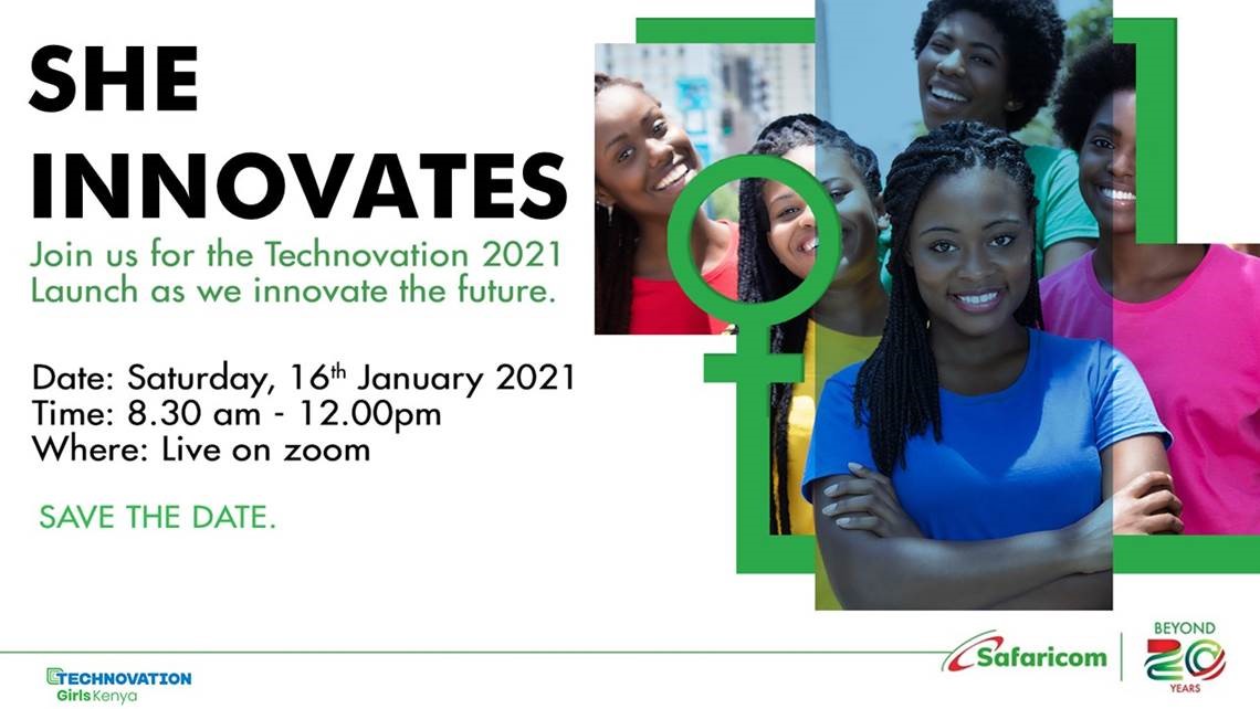 The Safaricom Women In Technology Program invites you to the virtual launch of the 2021 Technovation Challenge on 16th January 2021.