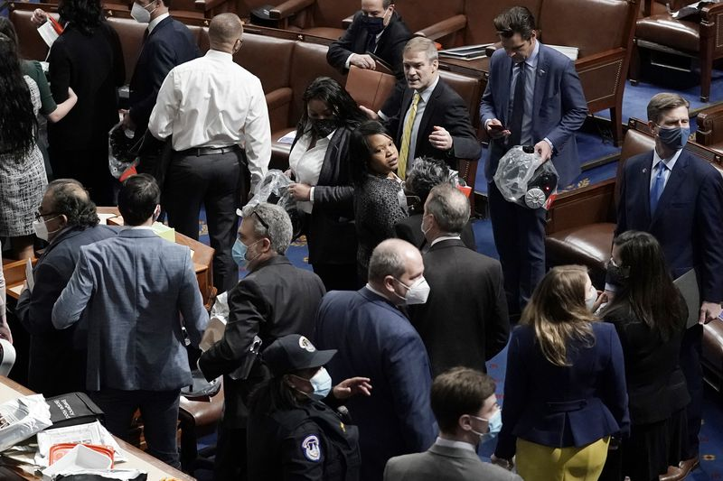 Interestingly Matt Gaetz (who was also seen calmly on his phone not interested in his gas mask) also claimed it was Anti-fa without any proof just after the House resumed.See this thread https://twitter.com/Real_QL/status/1348135657319796737?s=20