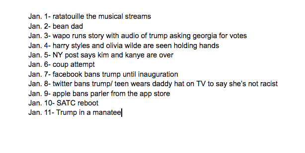 paginaskinner's tweet photo. my friend is making me keep track of big moments that happen in 2021 https://t.co/lFfIDVQmeX