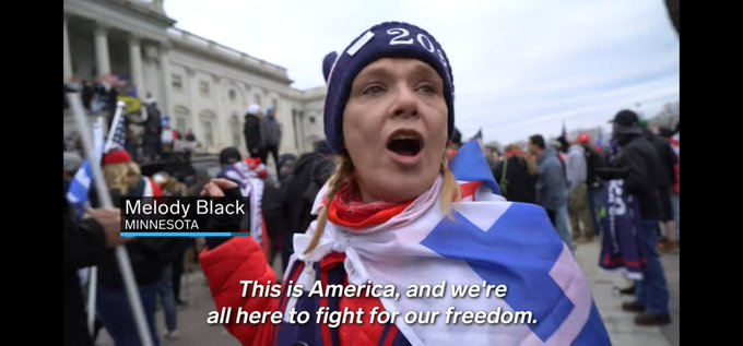 KICKED OFF FLIGHT: Melody Black was kicked off a  @Delta flight from Washington D.C. to Minneapolis after being identified as a member of the riot at the U.S. Capitol. 1/3