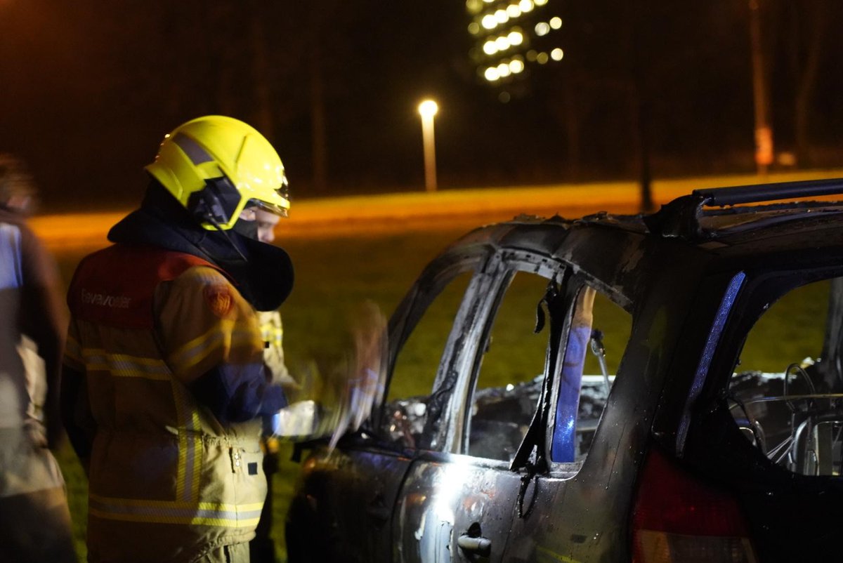 Auto uitgebrand in Den Helder.