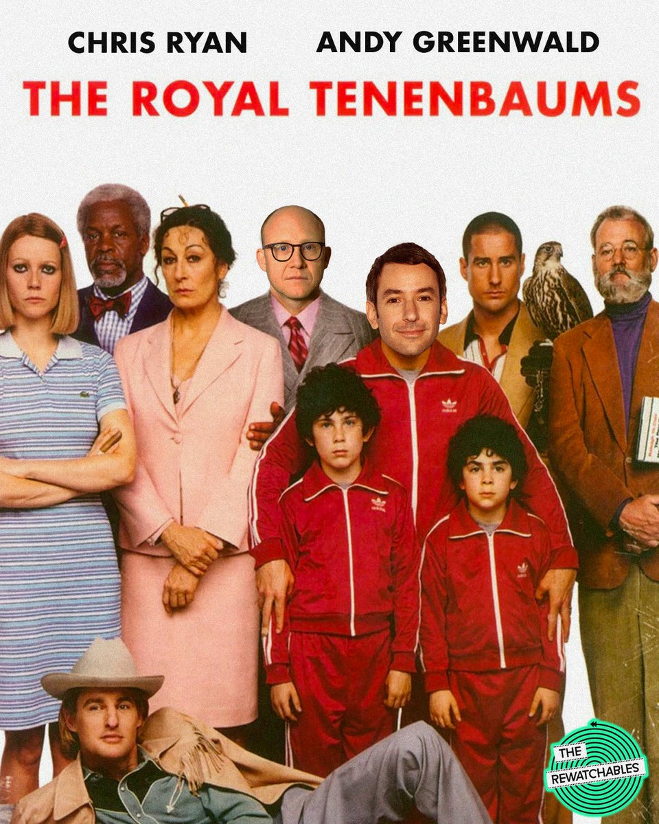 TheRewatchables's tweet photo. .@andygreenwald and @ChrisRyan77  reluctantly gather under the same roof of a dysfunctional family as they rewatch 'The Royal Tenenbaums' on @TheRewatchables.

Full pod here: https://t.co/OJC0fz4gQP https://t.co/vnMRHCplRo