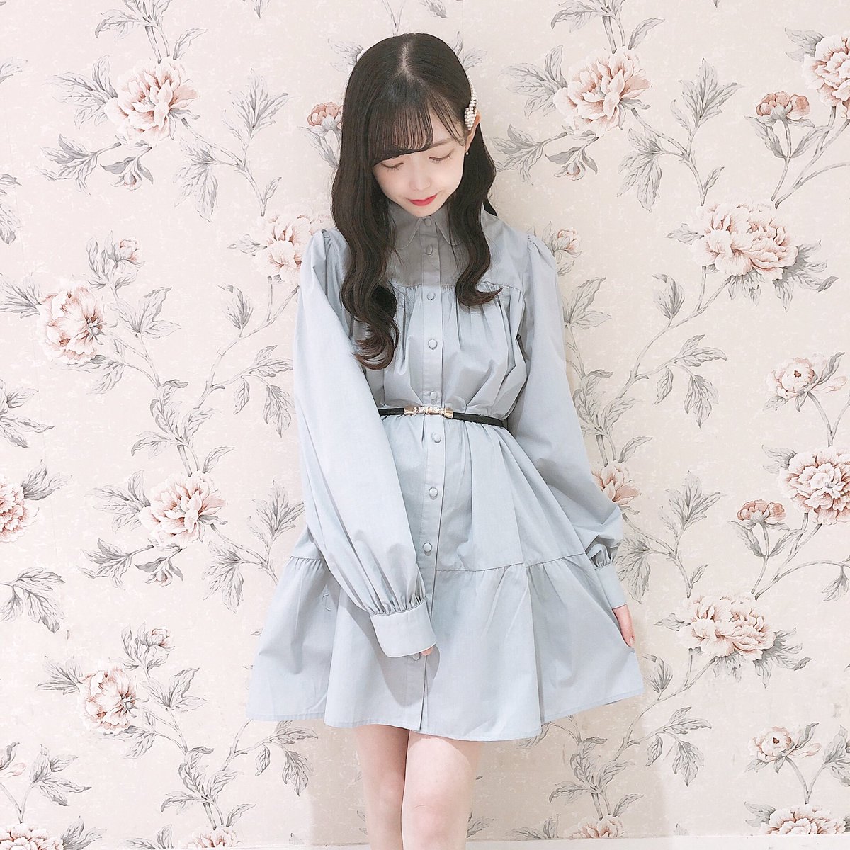 国内外の人気 ボリューム袖レースop Evelyn ミニワンピース