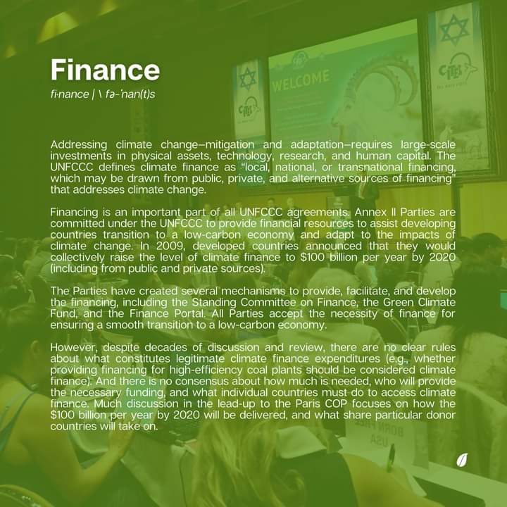 This glossary provides an overview of terms used by negotiators and others when discussing international climate negotiations. Want to learn more? Listen about these terms on our Ep 2:  http://bit.ly/Episode2BalikTanaw