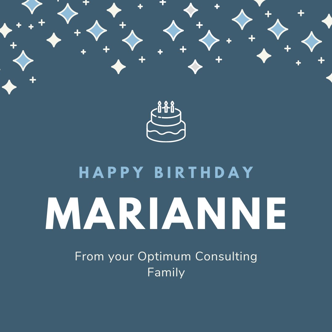 Happiest birthday to our wonderful Divisional Manager Marianne Savas! 

May you have a great day celebrating today! Cheers!

From your Optimum Consulting Family https://t.co/SDqKPul9sq