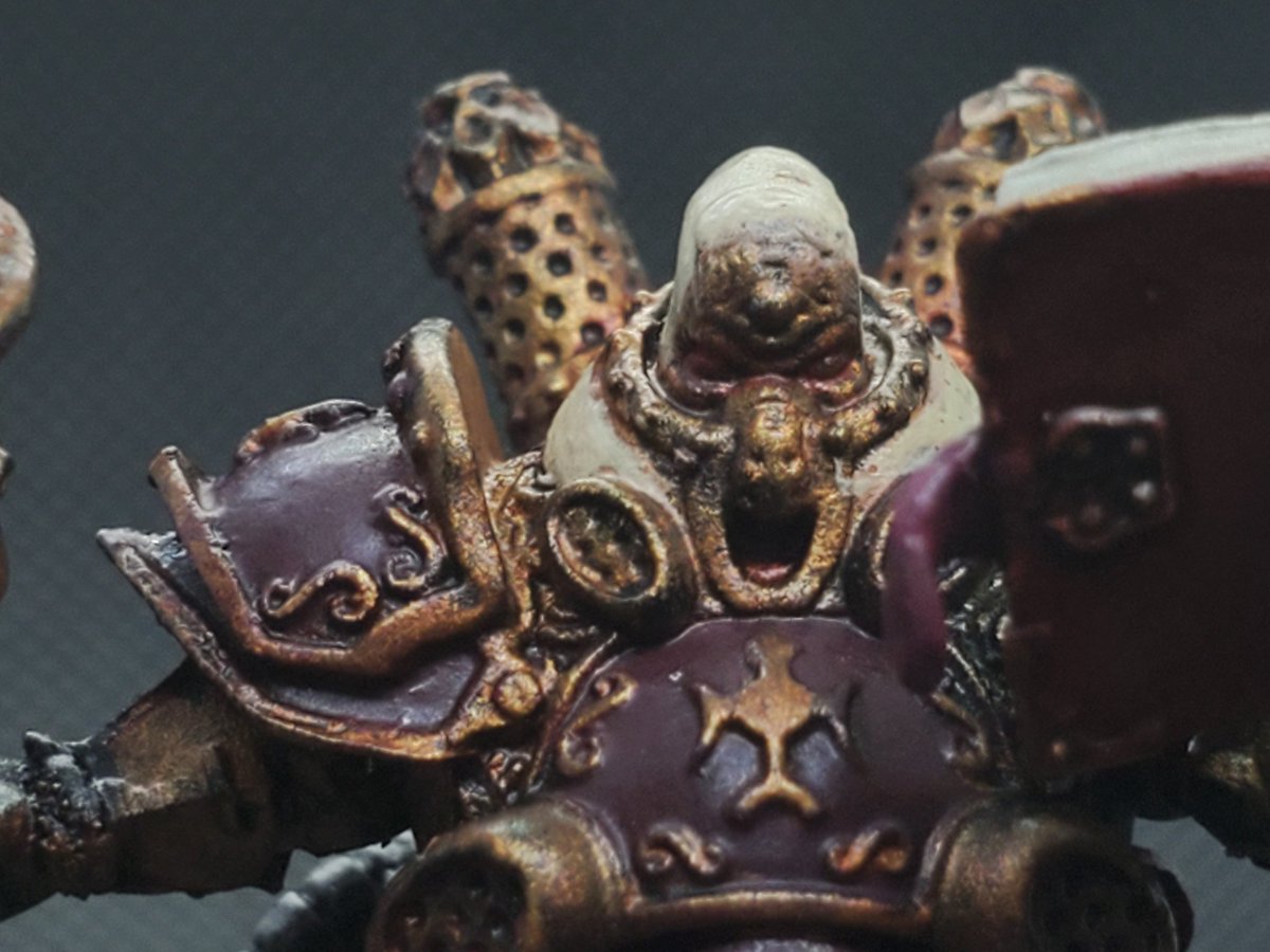 empryme's tweet photo. Villains huh?  Well @privateerpress of the notable personalities I have painted, I feel #Malakus the Burning Truth qualifies for this #MiniatureMonday. He is kind of a psychopath and does horrible things in the name of #Menoth.

#p3painters #WARMACHINE #ProtectorateofMenoth https://t.co/dauFJwL9vW