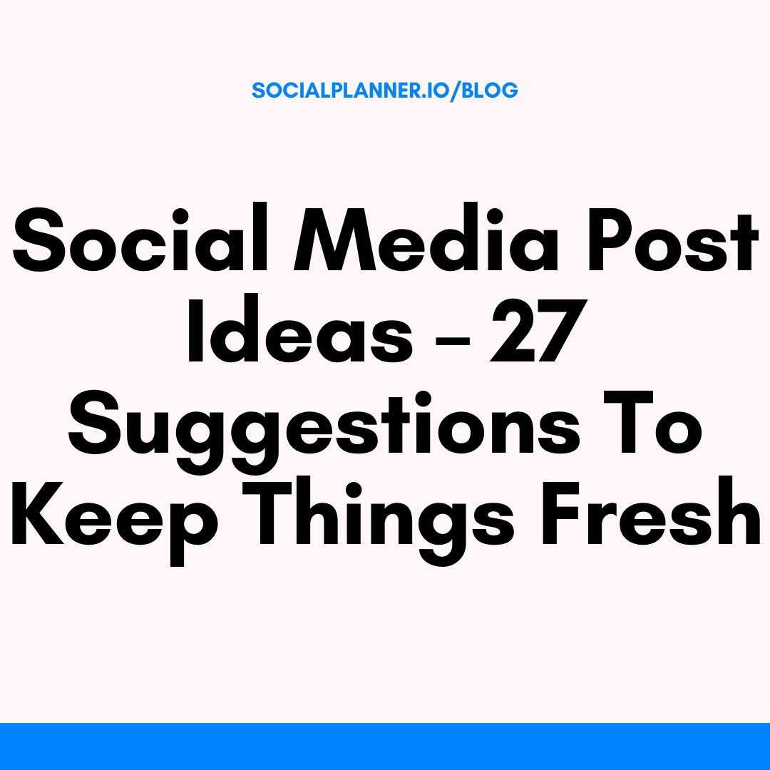 Social Media Post Ideas If You're Stuck.
Link is in our bio ☝️☝️☝️

#socialplanner #contentcreator #marketing #workfromhome #stategy #smallbusiness #digitalmarketing #contentmarketing #business #SMM #blogger #socialmediamarketing #SEO #blogging #entrepreneur