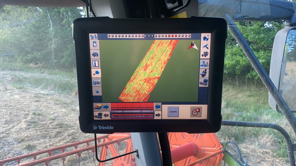 Yield map done. Showing up the soil types in red!! #precisionag <a href="/vantageagnz/">Vantage New Zealand</a>