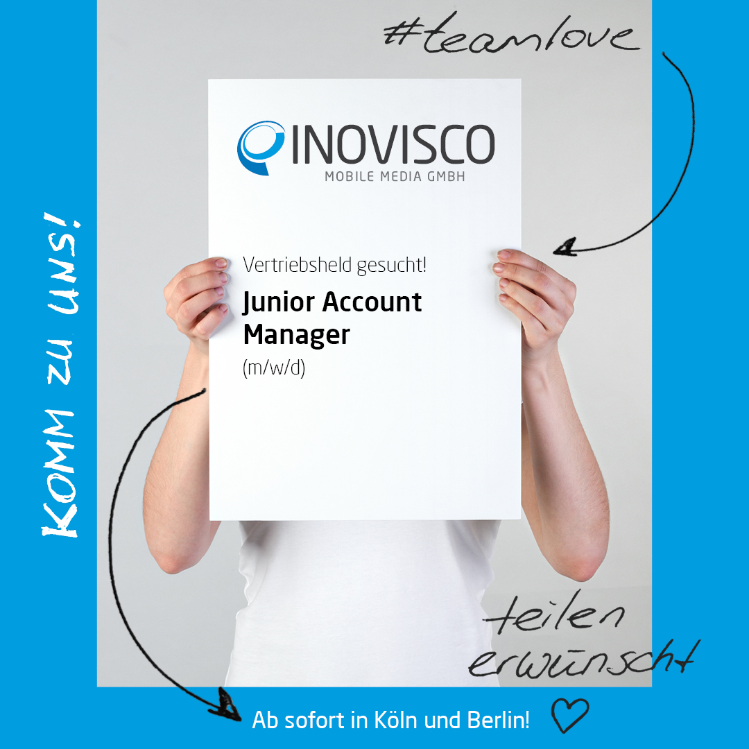 Inovisco's tweet photo. WANTED - ACCOUNT MANAGER!

✔ Begeisterung für innovative Medien
✔ Verhandlungs- &amp; Argumentationsstärke 
✔ Unbefristeter Vertrag

📍 #Köln - https://t.co/4mXARPnKd6
📍 #Berlin - https://t.co/rBhNkVBoOp

#hr #teaminovisco #sales #keyaccount #keyaccountmanager #vertrieb #job https://t.co/uz1dKeJZAm
