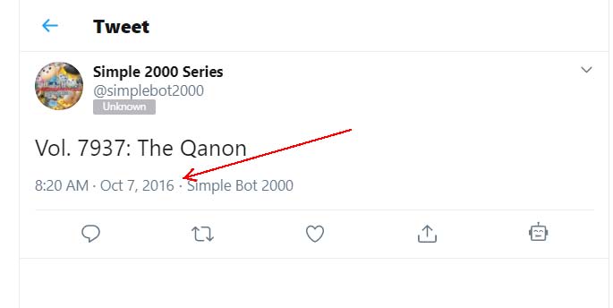 IMO QAn*n was started by the  #GRU Oct. 7, 2016, the same day the Access Hollywood video dropped. Same day GRU released Podesta's emails to divert our attention but it wasn't their only plan on Oct. 7. Putin is thorough. Then they put it on the shelf until Mike Flynn was charged.  https://twitter.com/oneunderscore__/status/1348806679631171586