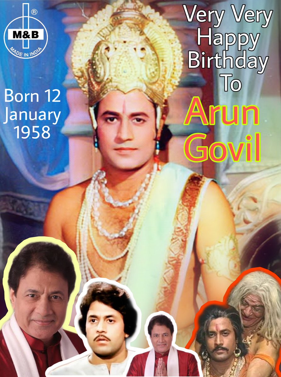 kulinmistry's tweet photo. #onthisday #ThisDayInworldHistory #12January #aajkedin #जन्मदिन #HappyBirthday जन्मदिन की #हार्दिक #शुभकामनाएं #श्रीरामजी #arungovil #ArunGovil @arungovil12 #Born on 12 January 1958 
He is #bestknown for #playing #LordRama in #RamanandSagar's hit #television series #Ramayan https://t.co/76XdnXwaNF