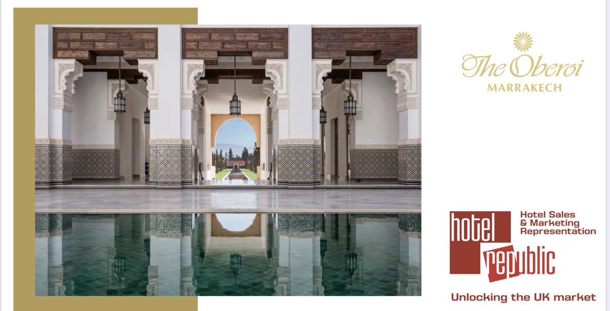 We are introducing our #eventprofs to the fabulous Oberoi Marrakech today. hotelrepublic.com/portfolio/the-… The webinar starts at 11am UK time. We got some wonderful MICE clients on our call! #unlockingtheUKmarket #hotelsales #hotelier