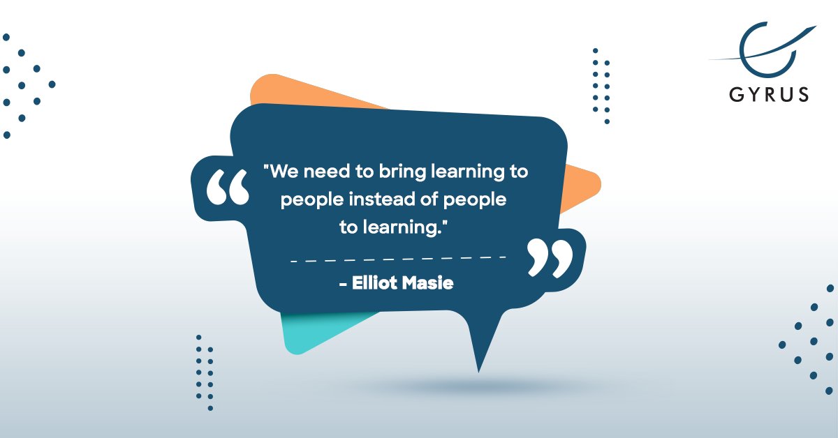 GyrusSystems's tweet photo. A well-designed eLearning course is “learner-driven rather than instructor-driven”.
#Gyrus #LearningManagementSystem #LMS #UpSkill #TeamLearning #CloudLMS #GyrusAim #ELearning #Learning #ATD #ETraining #TrainingForEmployees #SHRM #ElliotMasie https://t.co/wcynE0TxvM