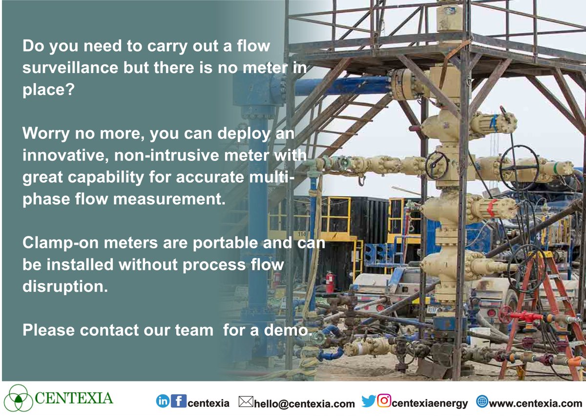 Heard of Clamp-on Meters?

There are non-intrusive, portable and can be installed without interrupting the flow of #Hydrocarbon.

Send a note to hello@centexia.com and we would contact you immediately.

centexia.com

#sonarmeter #flowmeters #flowmeasurement #oilandgas