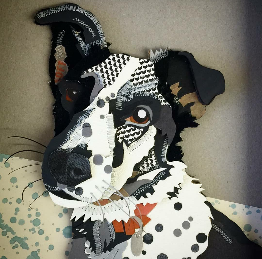 Latest completed commission made using discarded packaging.