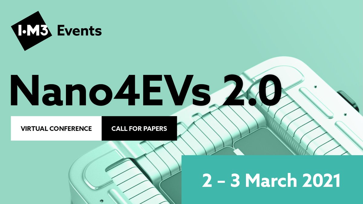 The Nanotechnology for Electric Vehicles Conference : Nano4EVs 2.0 Call for Papers is now open.

Submit your abstract for a 20min presentation by 1st February 2021. Abstracts from early career authors are encouraged. <a href="/iom3/">The Institute of Materials, Minerals & Mining</a> @FI_Futurecat <a href="/FaradayInst/">Faraday Institution</a> 

iom3.org/events-awards/…