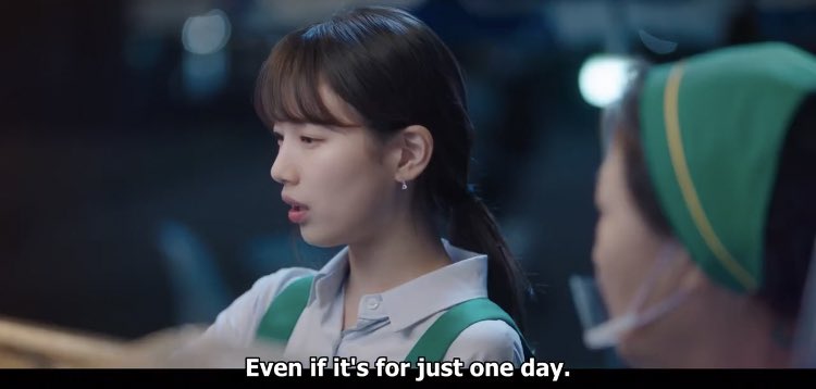 26. Continued JUST FOR ONE DAY. You have no idea how powerful that ONE DAY meant for the both of you.  #StartUp It’s funny that they both had a similar thought. These two are really on the same wavelength.  One of my fave emotional scene of DS  #StartUpEp10