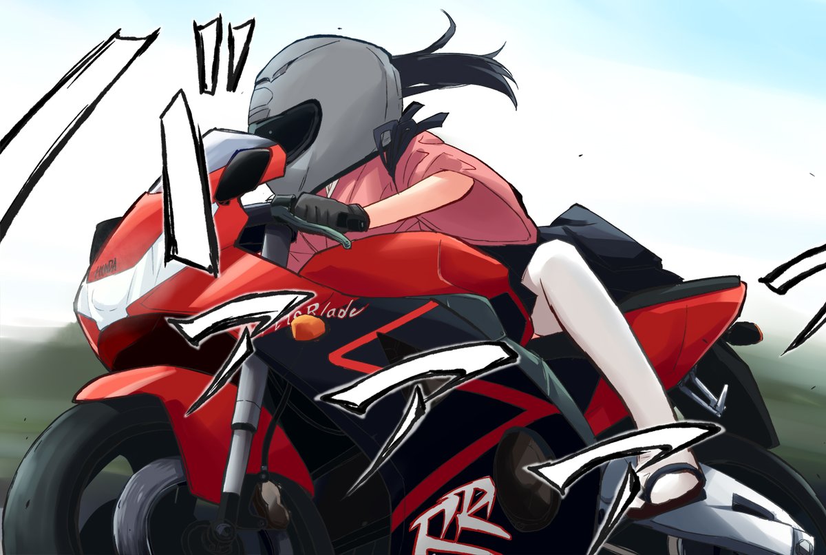 houshou (kancolle) 1girl ground vehicle motor vehicle motorcycle helmet solo japanese clothes  illustration images