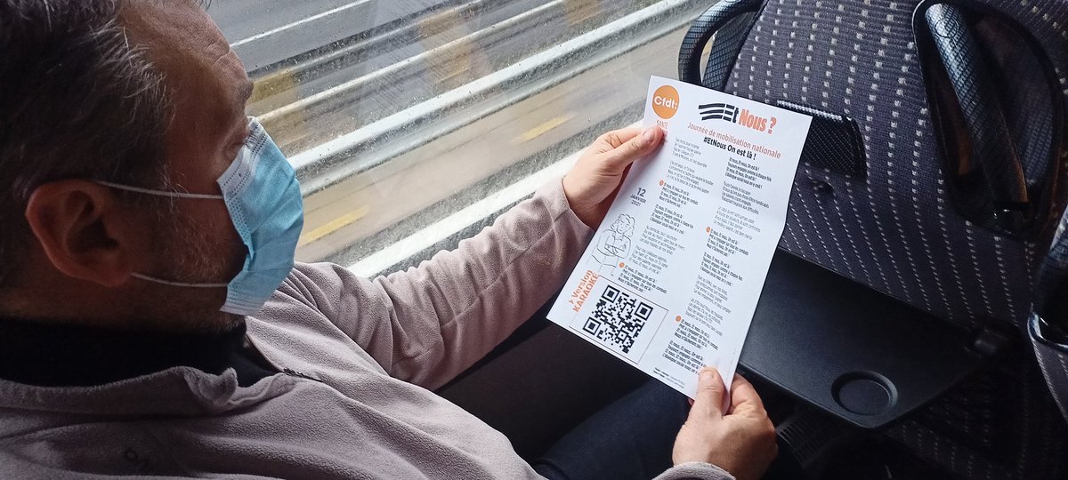 cfdt_tempsdevie's tweet photo. En route vers Paris pour la Mobilisation Nationale CFDT Santé-Sociaux #SEGUR @cfdt_tempsdevie @CFDT @CFDTsantesoc https://t.co/w2bElojMDI
