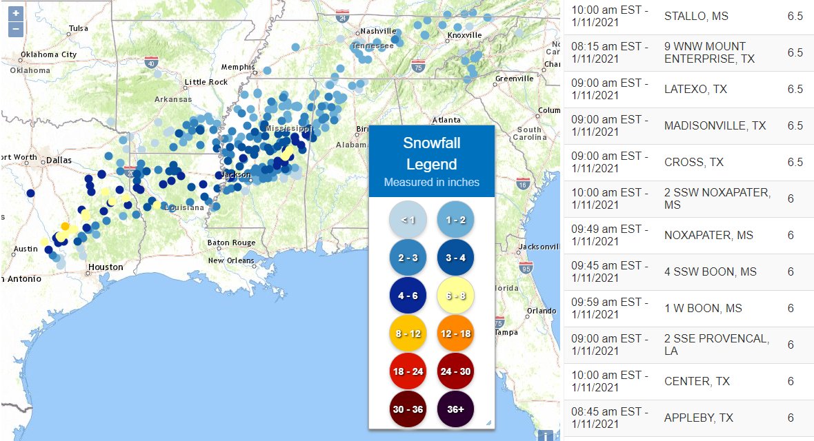 JimCantore's tweet photo. Nice snowy footprint left behind from our southern snow. https://t.co/RPj7MNQl1B