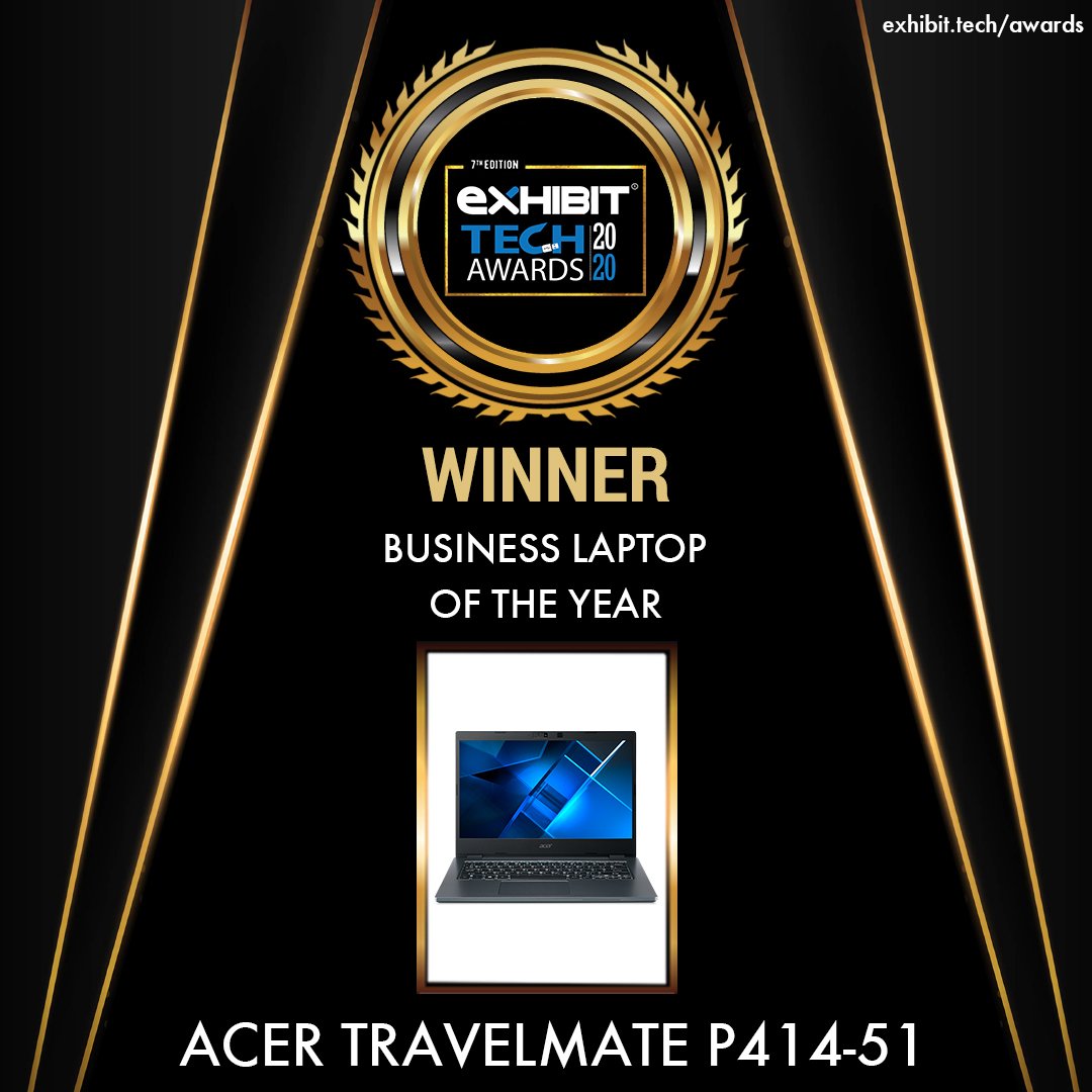 A Business laptop is now a necessity rather than a luxury and we have the best one picked for you. This year’s Exhibit Tech Award for the Best Business laptop goes to Acer Travelmate P414-51.
@Acer_India #exhibittechawards20 #exhibitawards #businesslaptop #acer #acertravelmate