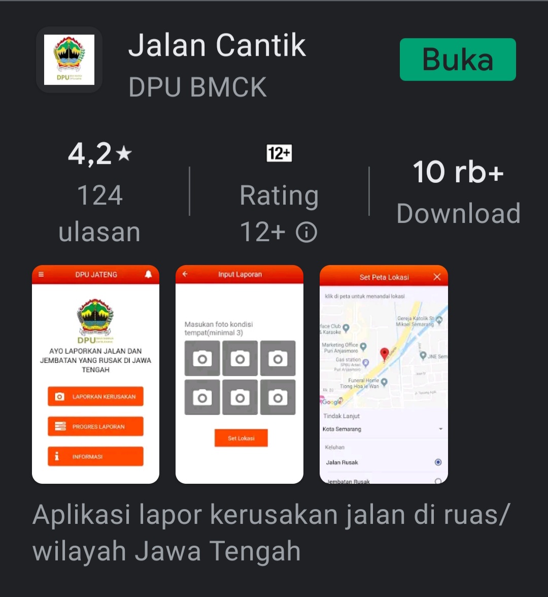 Poto bro, ruas mana? cc @dpubmckjateng atau aplikasi Jalan Cantik