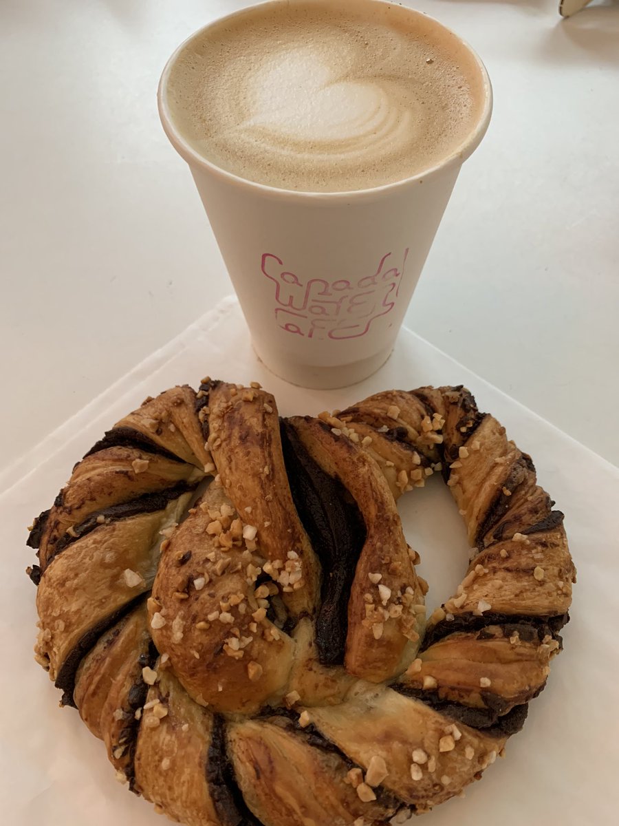 Coffee and pastry £4.25 Monday to Friday, 8am-10am. Perfect breakfast deal! @CanadaWaterCafe #breakfast #coffee #goodmorning #se16 #rotherhite #canadawater