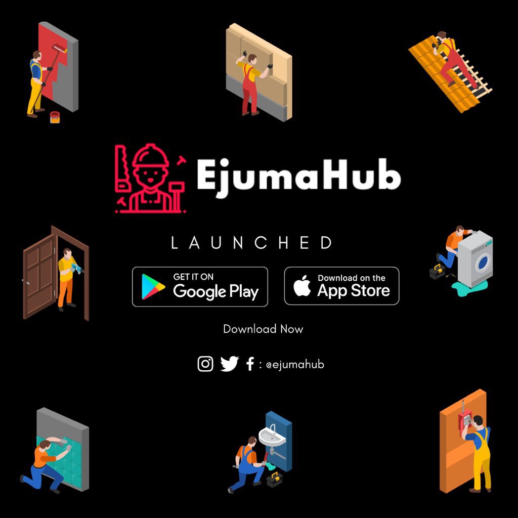 Mr_Ceyram's tweet photo. So we have created a platform that connects people to skilled artisans like carpenter, painter, mason, electrician, plumber within Accra... Download ejumahub https://t.co/1VbHyEn6NY