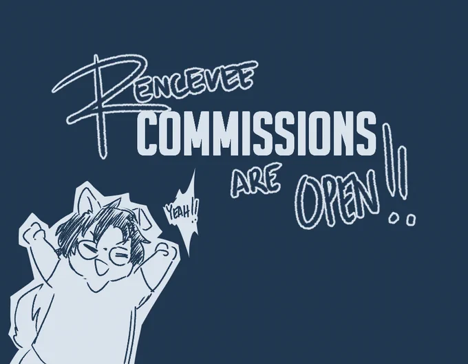 Yaho!! Commissions are open again, with 5 slots!! Please see details below and in my carrd! DM me for inquiries!
✨ RTs appreciated! ✨
? Carrd: https://t.co/a7BkoXQnZ6 