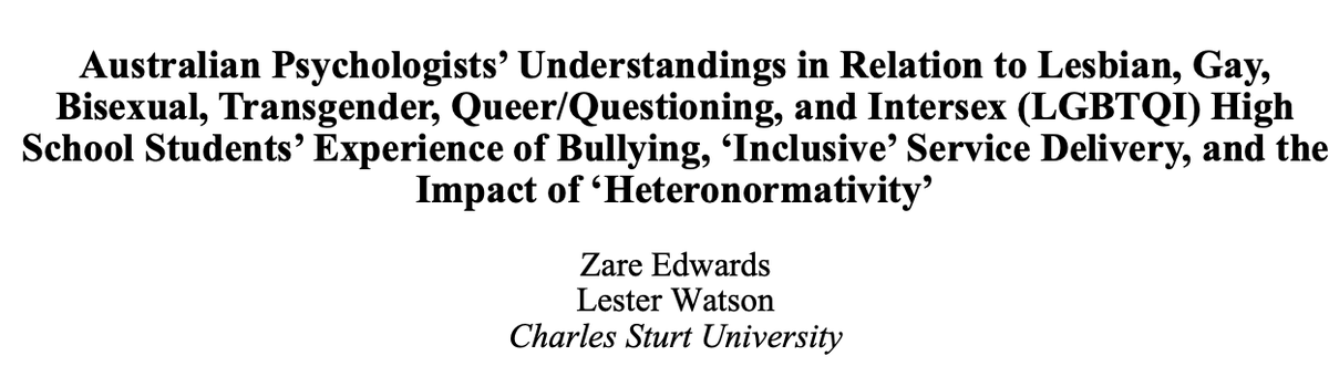 ACPJournal's tweet photo. Our new issue is out!
Wondering what to read first?
Start with this article by Edwards and Watson examine the impact of heteronormativity on psychologists’ abilities to support LGBTQI youth – and find we have far to go #communitypsych @AustPsych
https://t.co/yyg2VpweRH https://t.co/55G3c0Z5UX