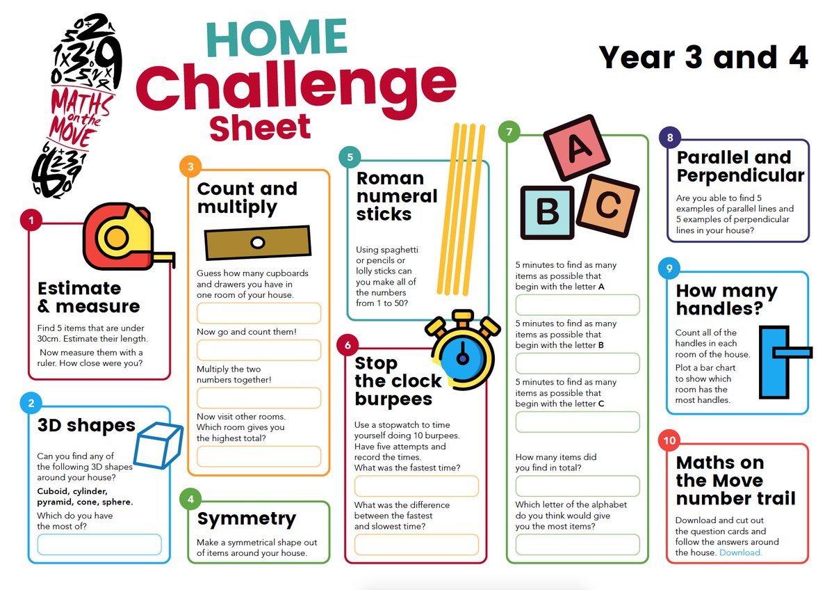 EmpowerActCamps's tweet photo. Ahead of our new home learning work sheets being released, if you haven't already have a go at our Maths home challenge sheets, save &amp; print or download from our parent portal here | https://t.co/Gqd2X70RhH here you can download all including our number trails. #homelearning https://t.co/06jqlyqu04