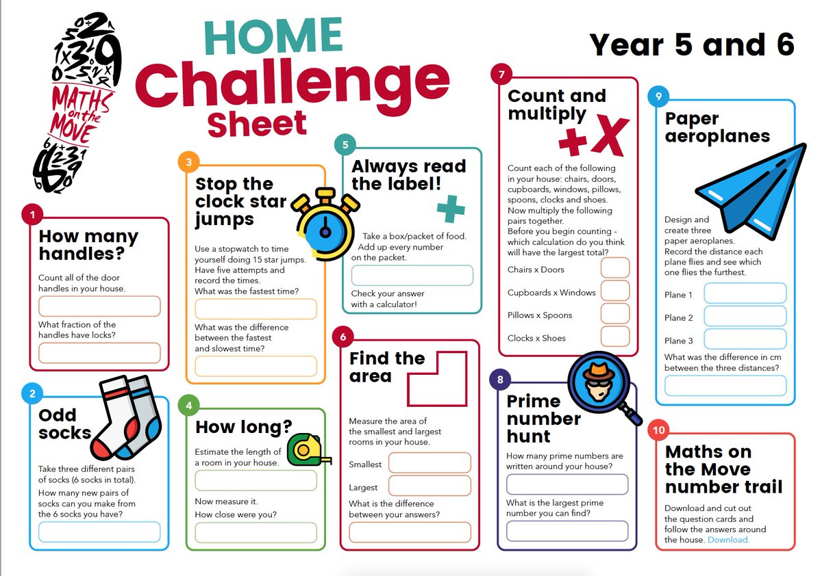 Ahead of our new home learning work sheets being released, if you haven't already have a go at our Maths home challenge sheets, save &amp; print or download from our parent portal here | bit.ly/2Xu25sa here you can download all including our number trails. #homelearning