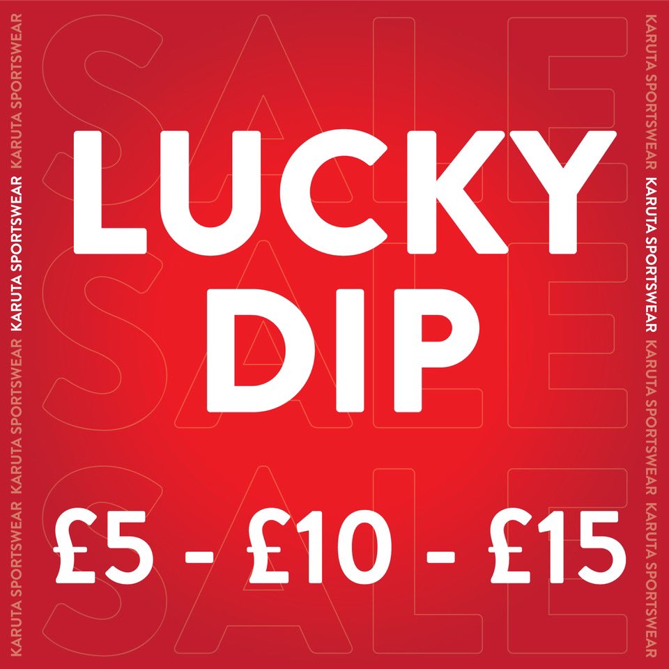 We’re into the 2nd week of our January sale.
•
Have you made the most of the discount codes yet??
•
Use JAN10 or JAN20 at the checkout! 
•
We’ve also added £5, £10 and £15 lucky dip bargain bins to the shop while stock lasts! 
•
#KarutaSportswear #YourArmour #january #sales