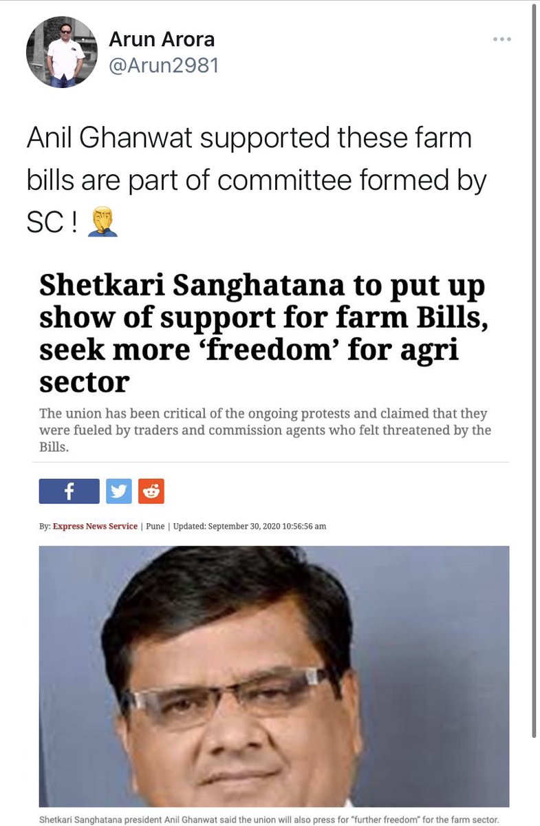 Arun2981's tweet photo. Mitron, all 4 members of committee formed by SC supported these farm laws ! 

Sorry Saheb....yeh public ha ye sab jaanti hai ! 

Pls RT and amplify https://t.co/NeNwkH53aw
