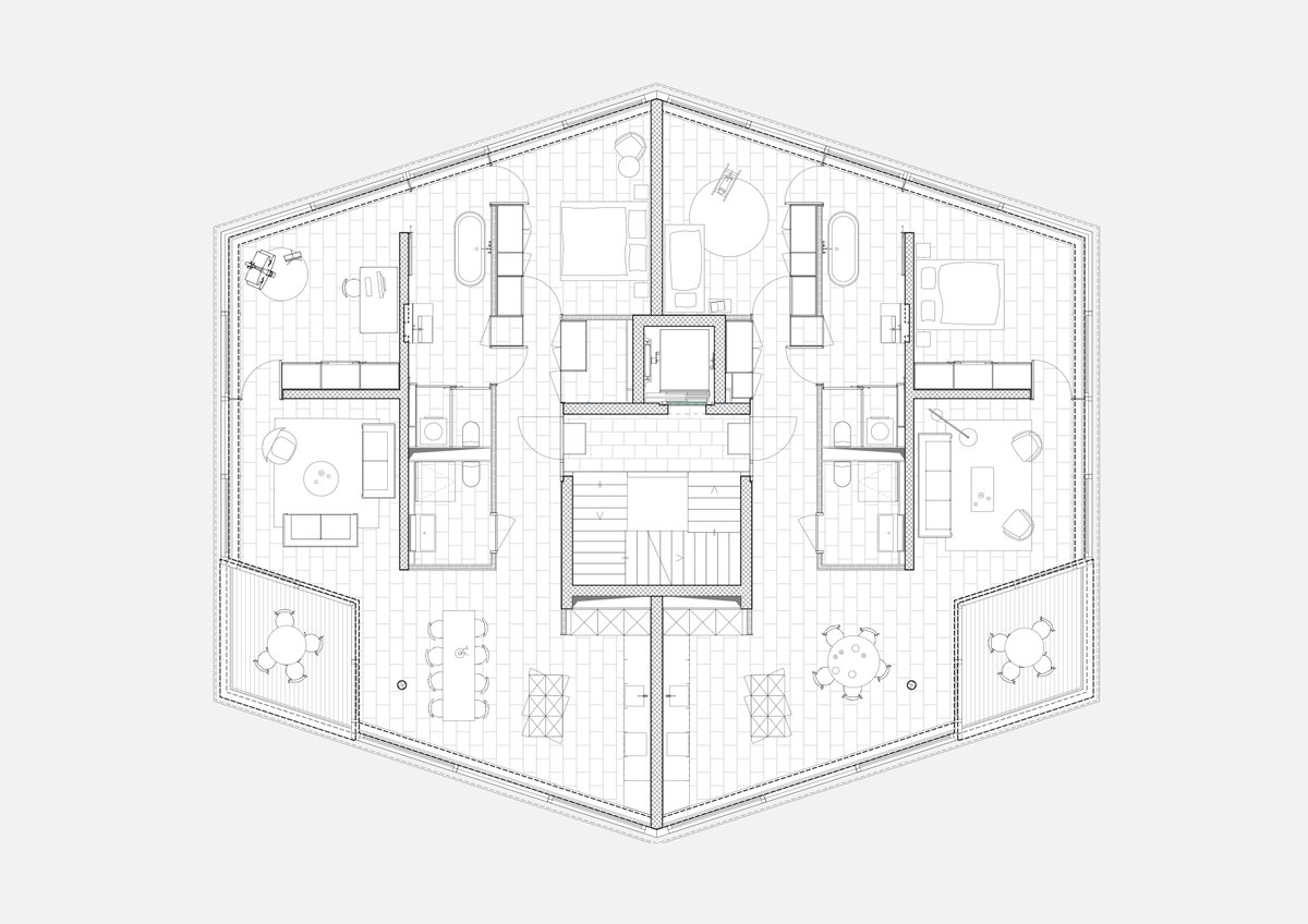 6. no hallways, or at least minimize those hallwaysthis definitely comes from my time in DE. where you can access the unit directly from the (rated) stairwell. in seattle, we can do that if it's an exterior stair. helps that DE can do 8 story w/ single egress stair