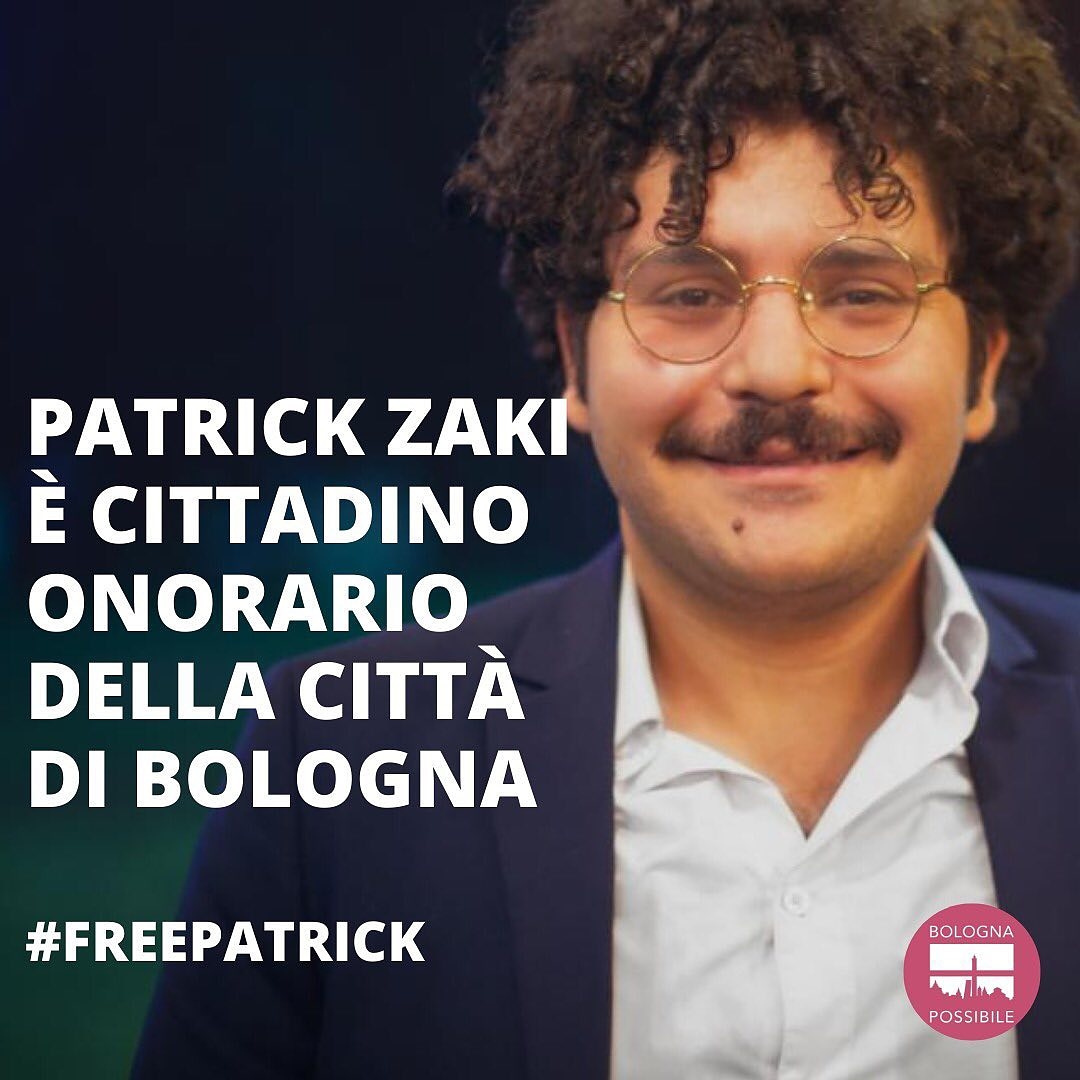 Il consiglio comunale di #Bologna ha conferito a #PatrickZaki la cittadinanza onoraria della città in cui studiava, cui speriamo possa presto tornare. Ora il Ministero degli Esteri si attivi con decisione per la sua liberazione, come in migliaia chiediamo ogni giorno.
Insistiamo.